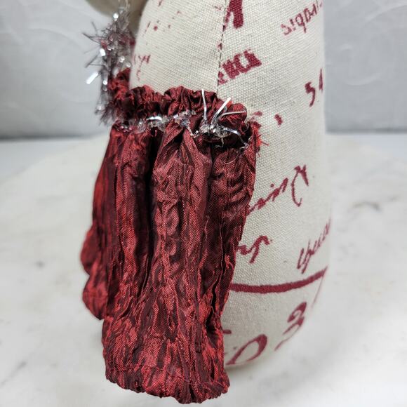 Snowman Couple Doorstop 14" Handmade Weighted Plush Winter Holiday Decor Pair - Picture 13 of 16